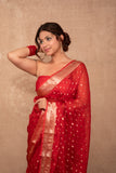 Raga- Red Kota Silk Saree