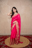 Rangrali - Pink Silk Linen Saree