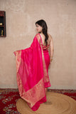 Rangrali - Pink Silk Linen Saree