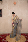 Renuka- Black Tissue Saree with Border