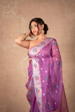 Ridhi- Purple Kota Silk Saree