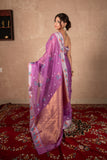 Ridhi- Purple Kota Silk Saree