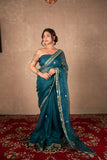 Rooh- Blue Kota Silk Saree