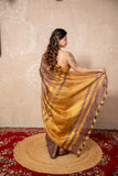Seher- Copper Saree with Zari stripes