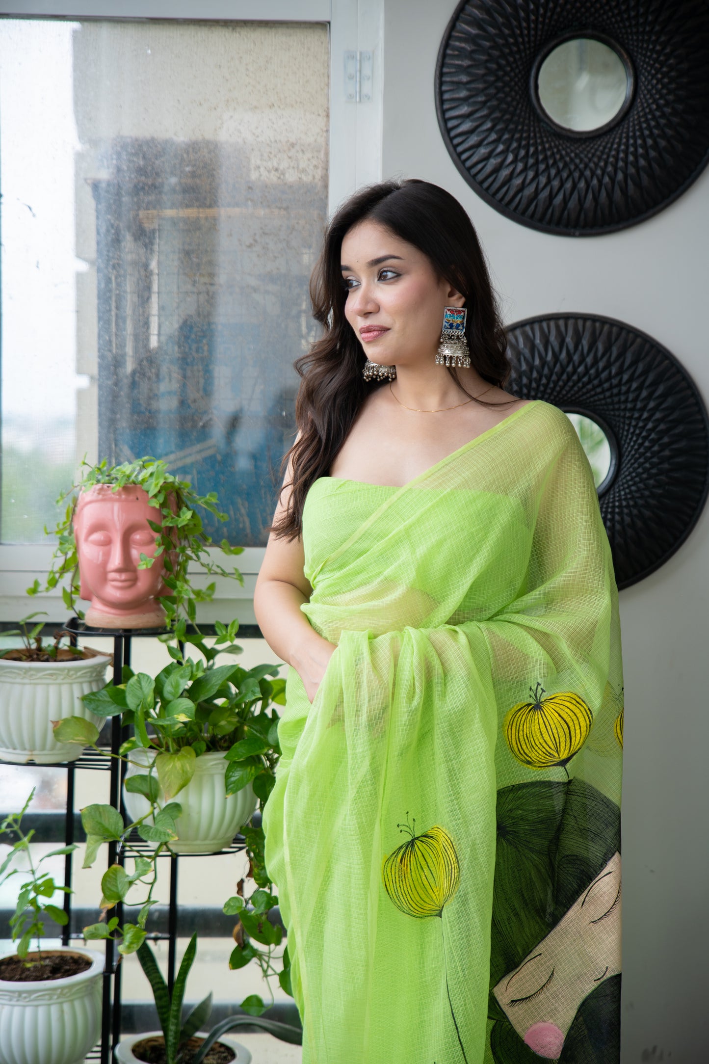Seredella- Handpainted Kota Doria Saree