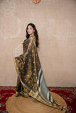 Sunahli - Copper Zari Linen Saree