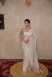 Tanirika- Beige Silk Linen Saree