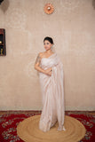 Tanirika- Beige Silk Linen Saree