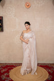 Tanirika- Beige Silk Linen Saree