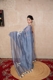 Tantika- Grey Silk Linen Saree