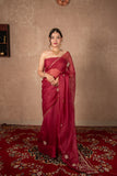 Teja - Maroon Gota Jaal Saree