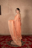 Twarita- Rose Gold Gota Jaal Saree