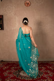 Varnini - Blue Gota Jaal Saree