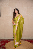 Vasanta - Green Floral Silk Saree