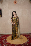 Vasudha- Copper saree with temple border