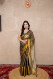 Vasudha- Copper saree with temple border
