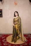Vasudha- Copper saree with temple border