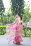 Willow Dream- Pink Dabu Kota Doria Saree
