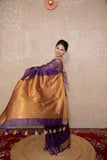 Yamika- Purple Saree with hand embroidery
