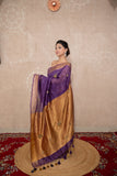 Yamika- Purple Saree with hand embroidery
