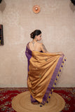 Yamika- Purple Saree with hand embroidery