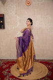 Yamika- Purple Saree with hand embroidery