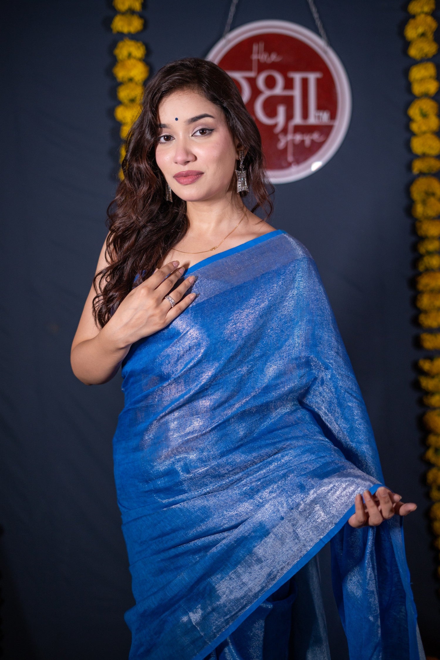 ZARI LINEN SAREES