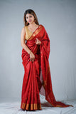 Lalima - Red Dotted Saree