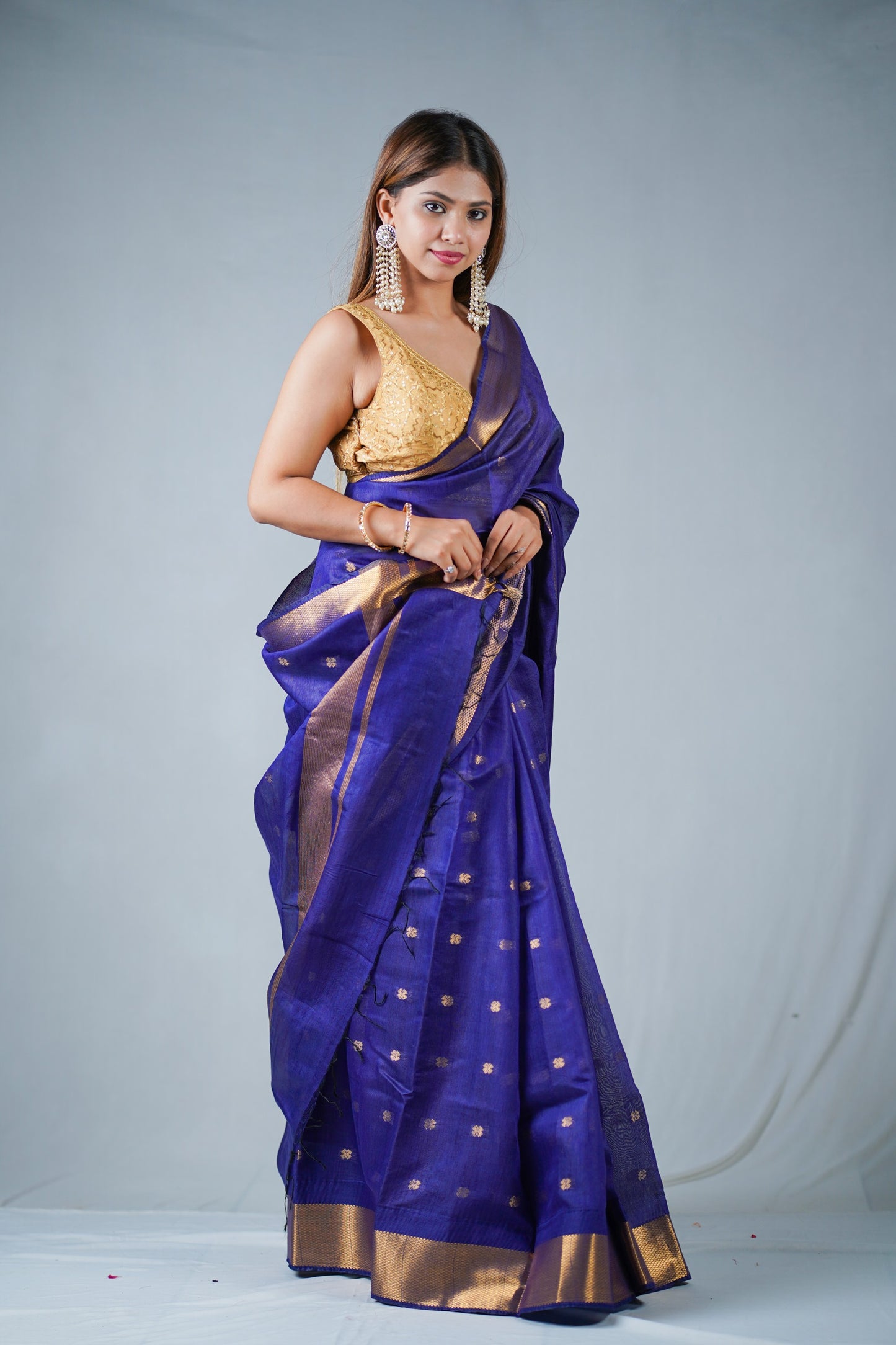 Oh Jaana - Purple Silk saree