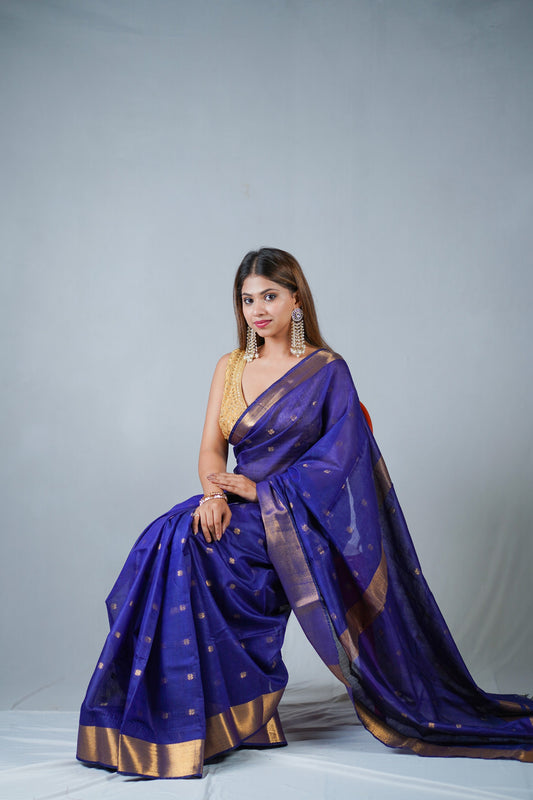 Oh Jaana - Purple Silk saree