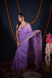 Maalti - Lavender Kota Silk Saree