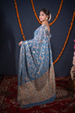Gauravi- Grey Kota Doria Saree