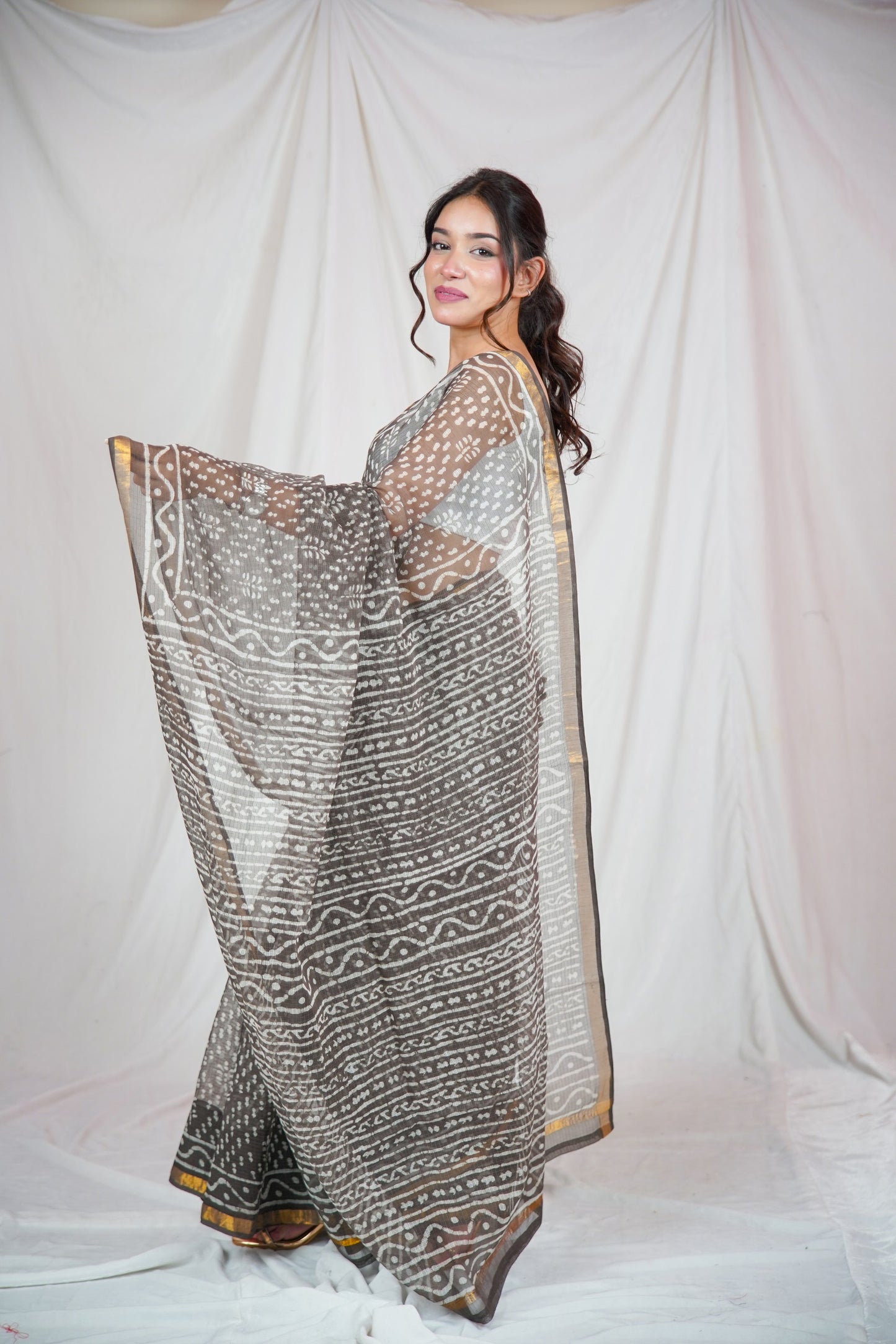 Rustic Charm- Kota Doria Saree