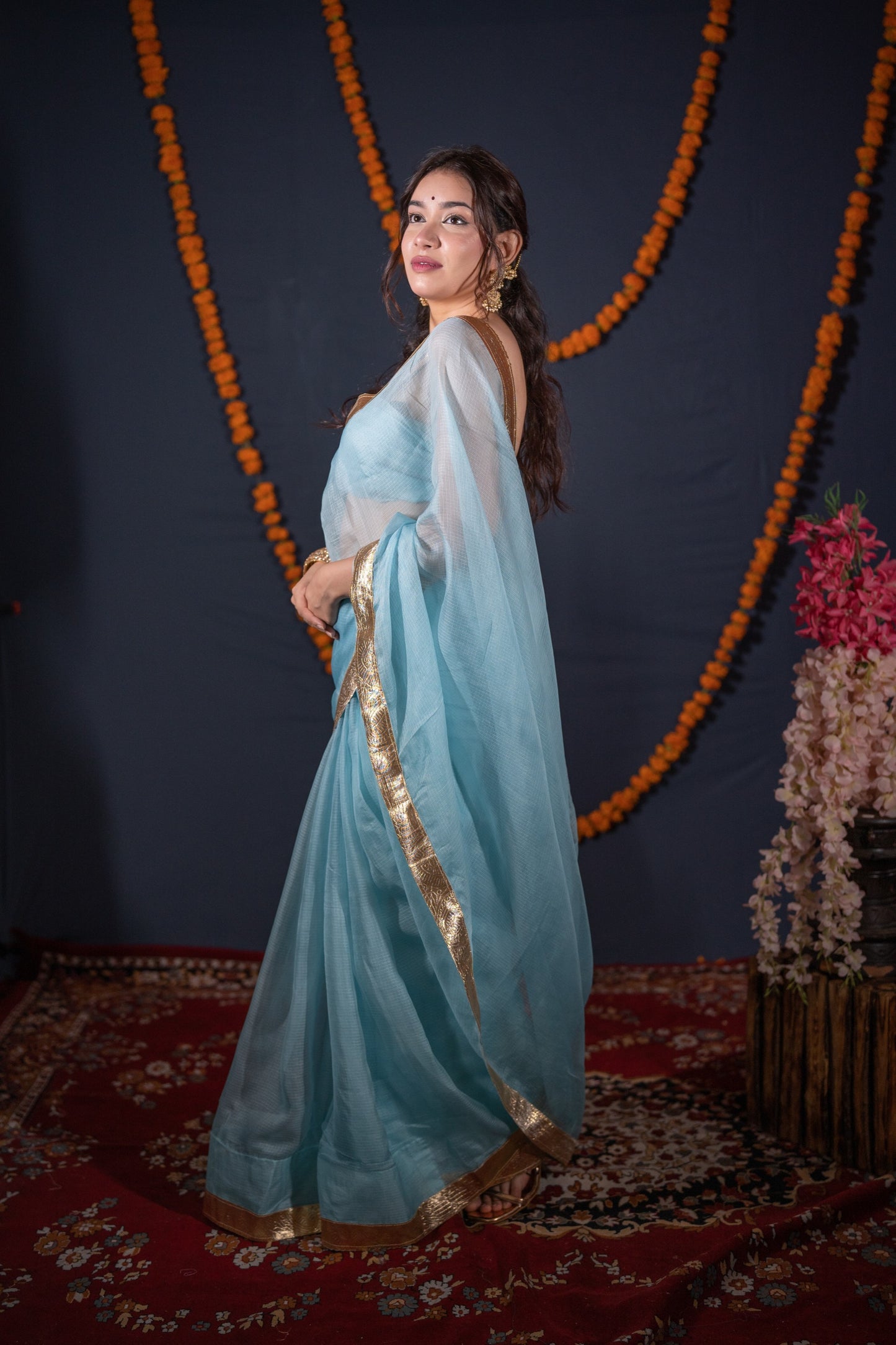 Neelangi- Blue Kota Silk Saree