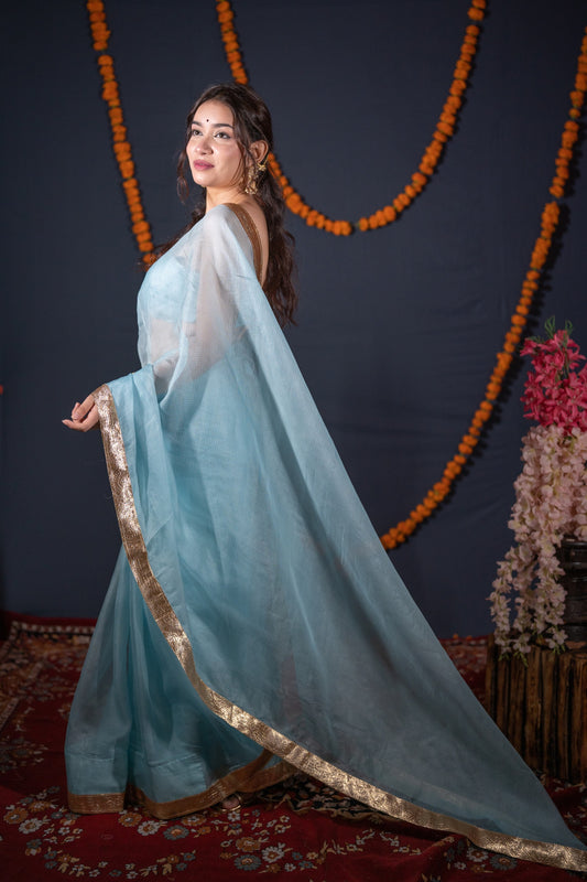 Neelangi- Blue Kota Silk Saree