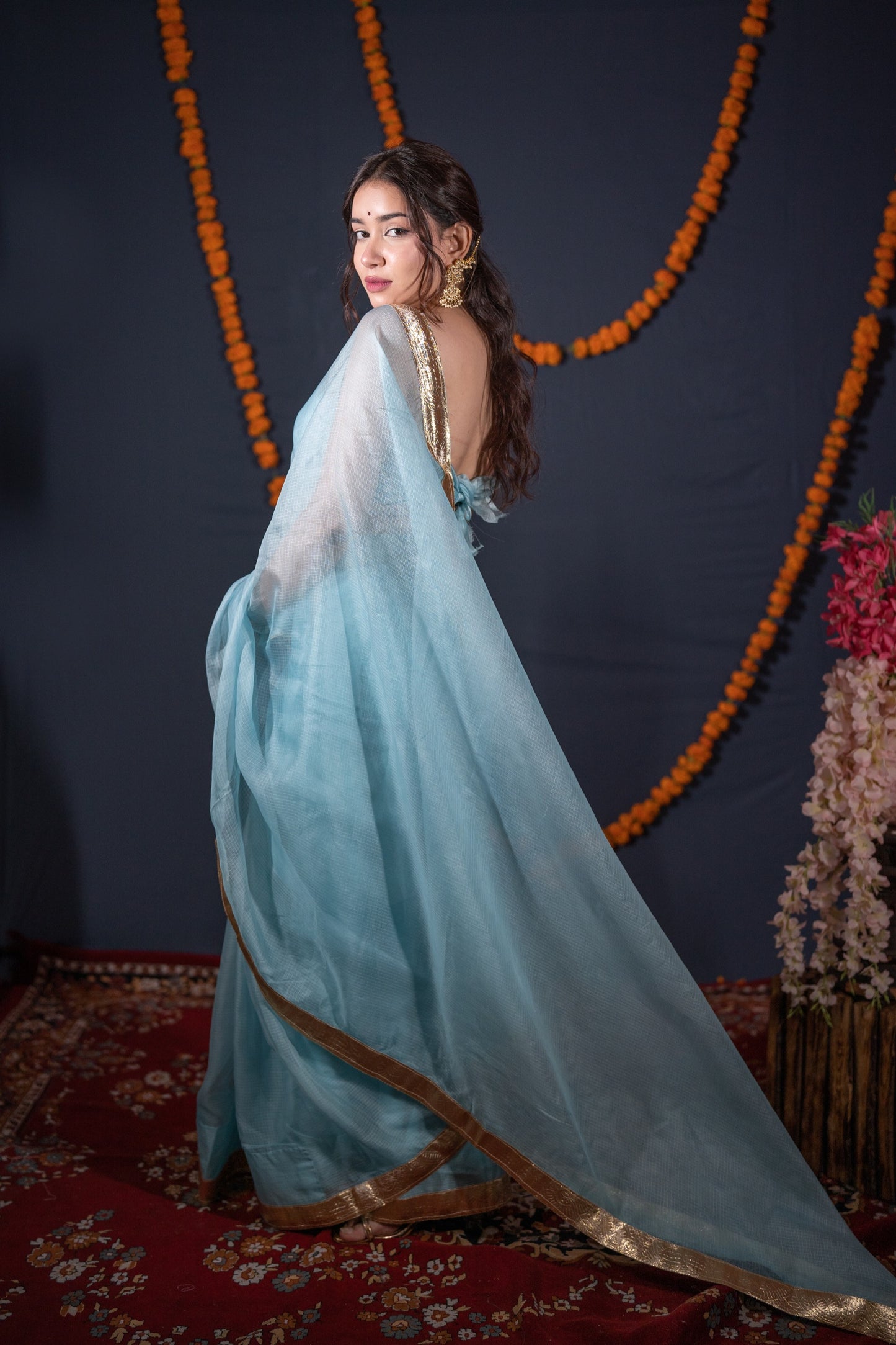 Neelangi- Blue Kota Silk Saree