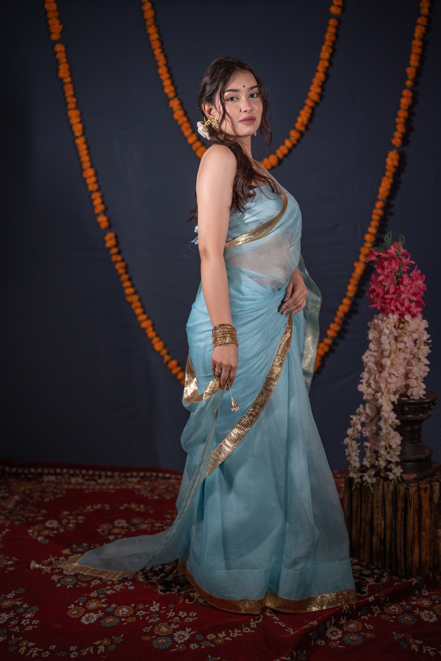 Neelangi- Blue Kota Silk Saree