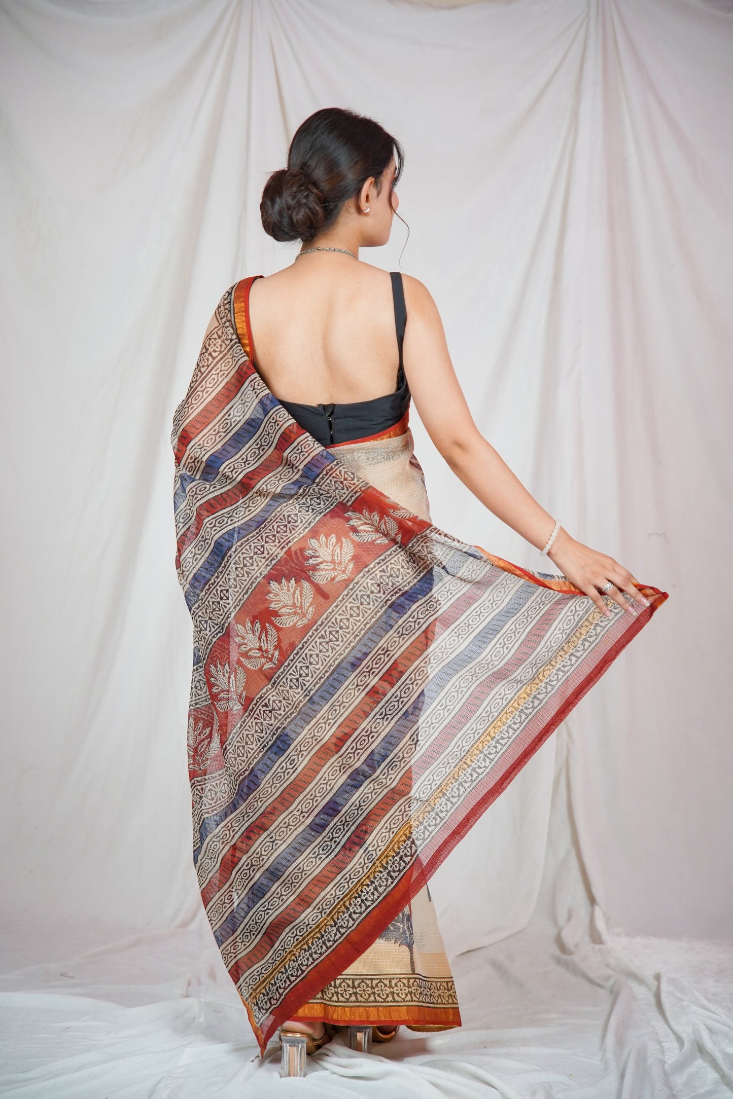 Floral Whisper - Kota Doria Saree