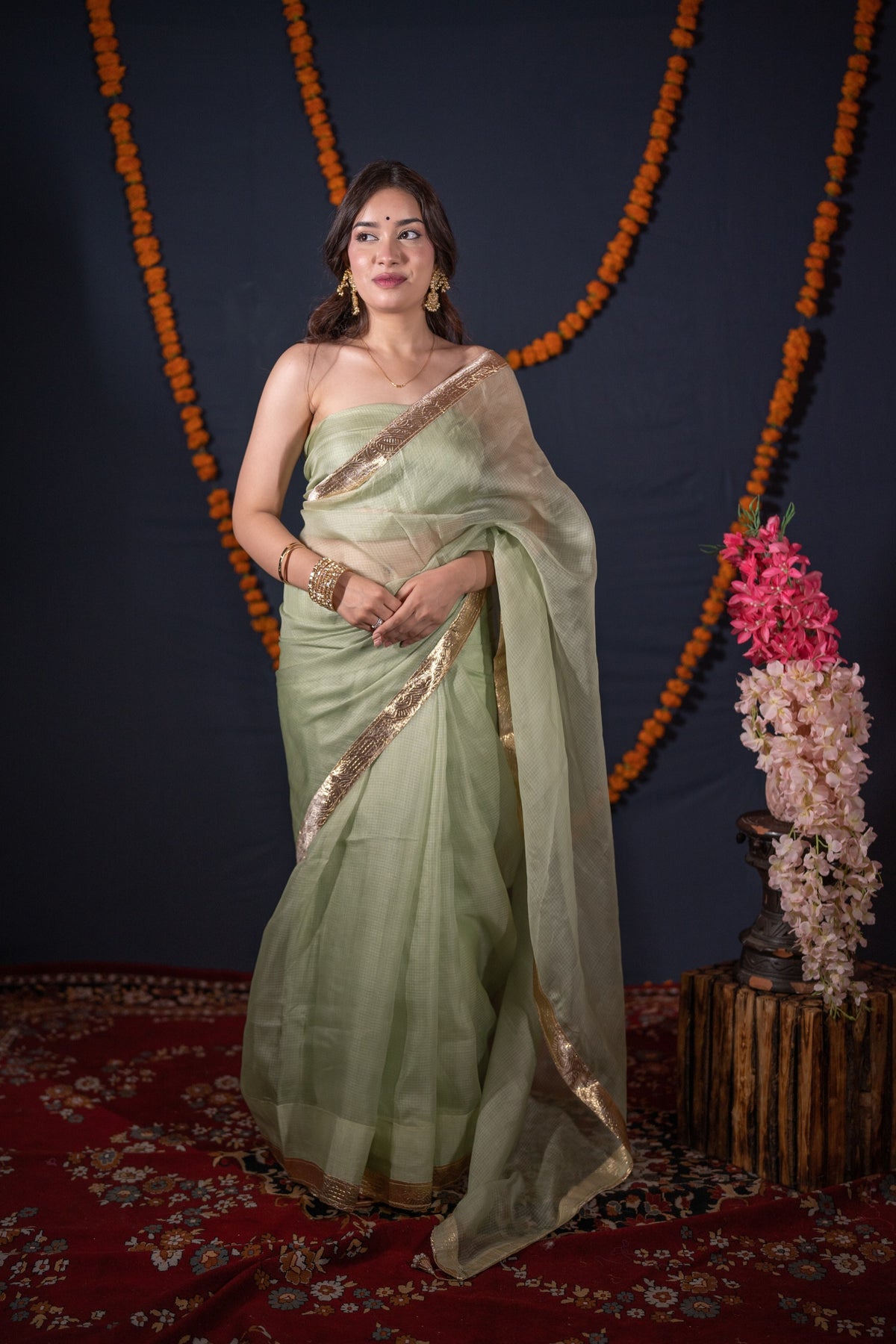 Mridula- Green Kota Silk Saree