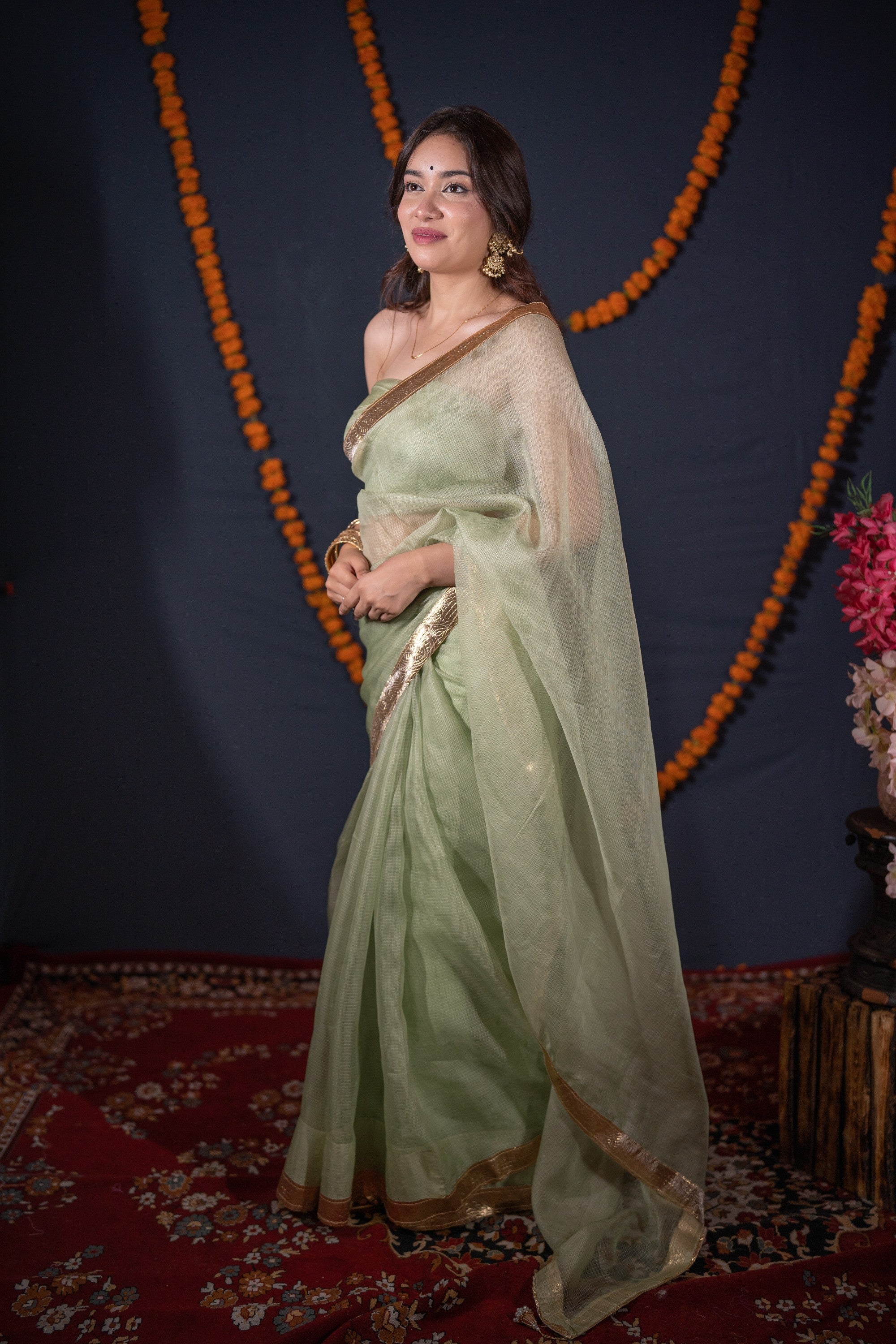 Mridula- Green Kota Silk Saree