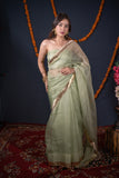 Mridula- Green Kota Silk Saree