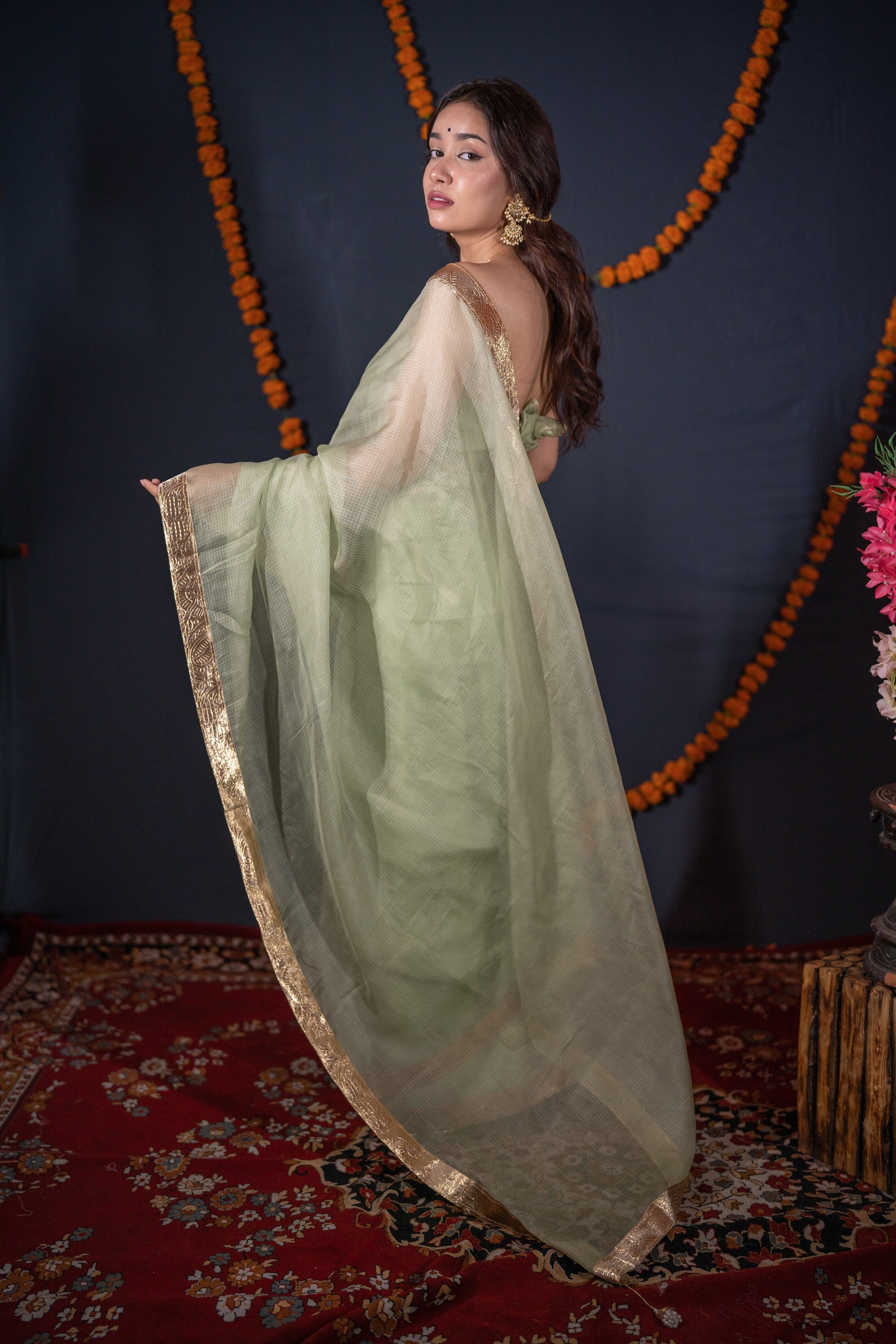 Mridula- Green Kota Silk Saree