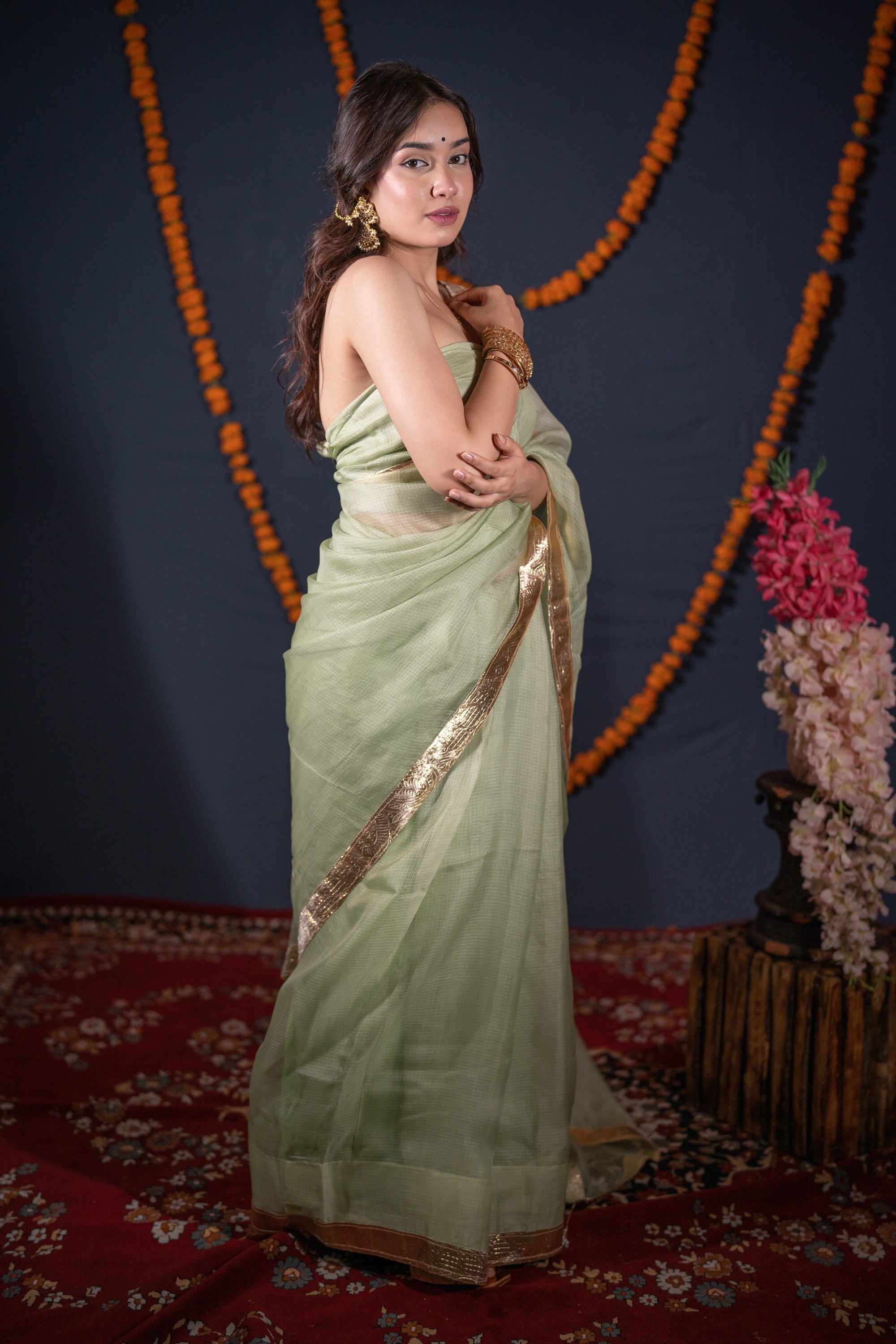 Mridula- Green Kota Silk Saree