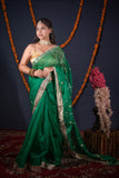 Neelmani- Green Gota Patti Silk Saree