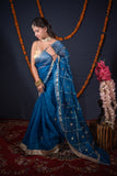 Shashwati- Blue Gota Patti Silk Saree