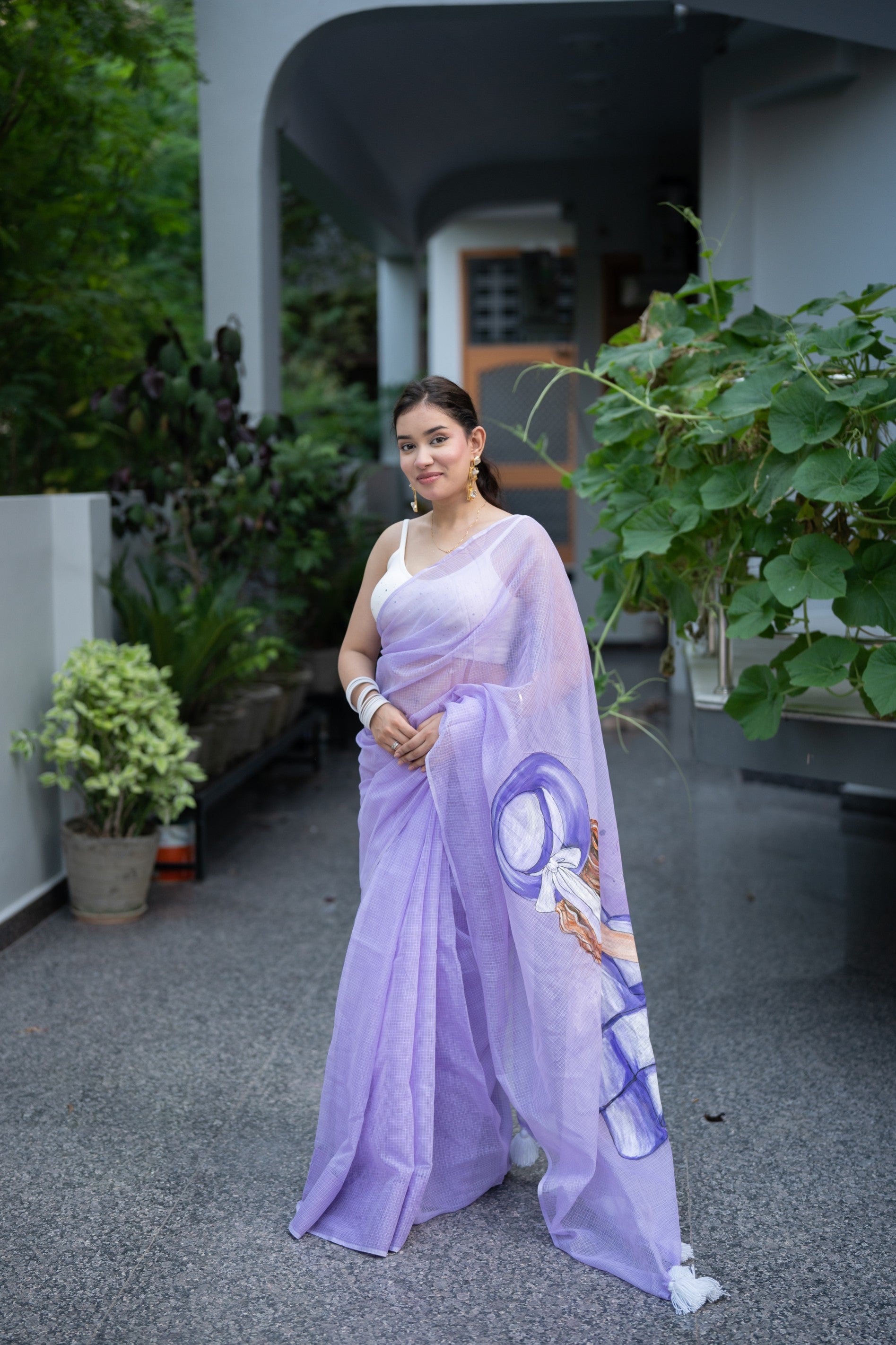 Wanderer- Handpainted Kota Doria Saree