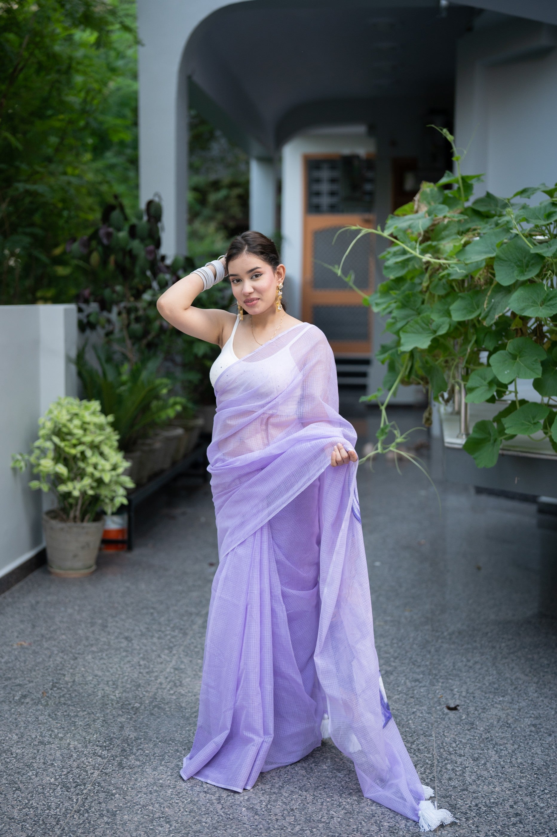 Wanderer- Handpainted Kota Doria Saree