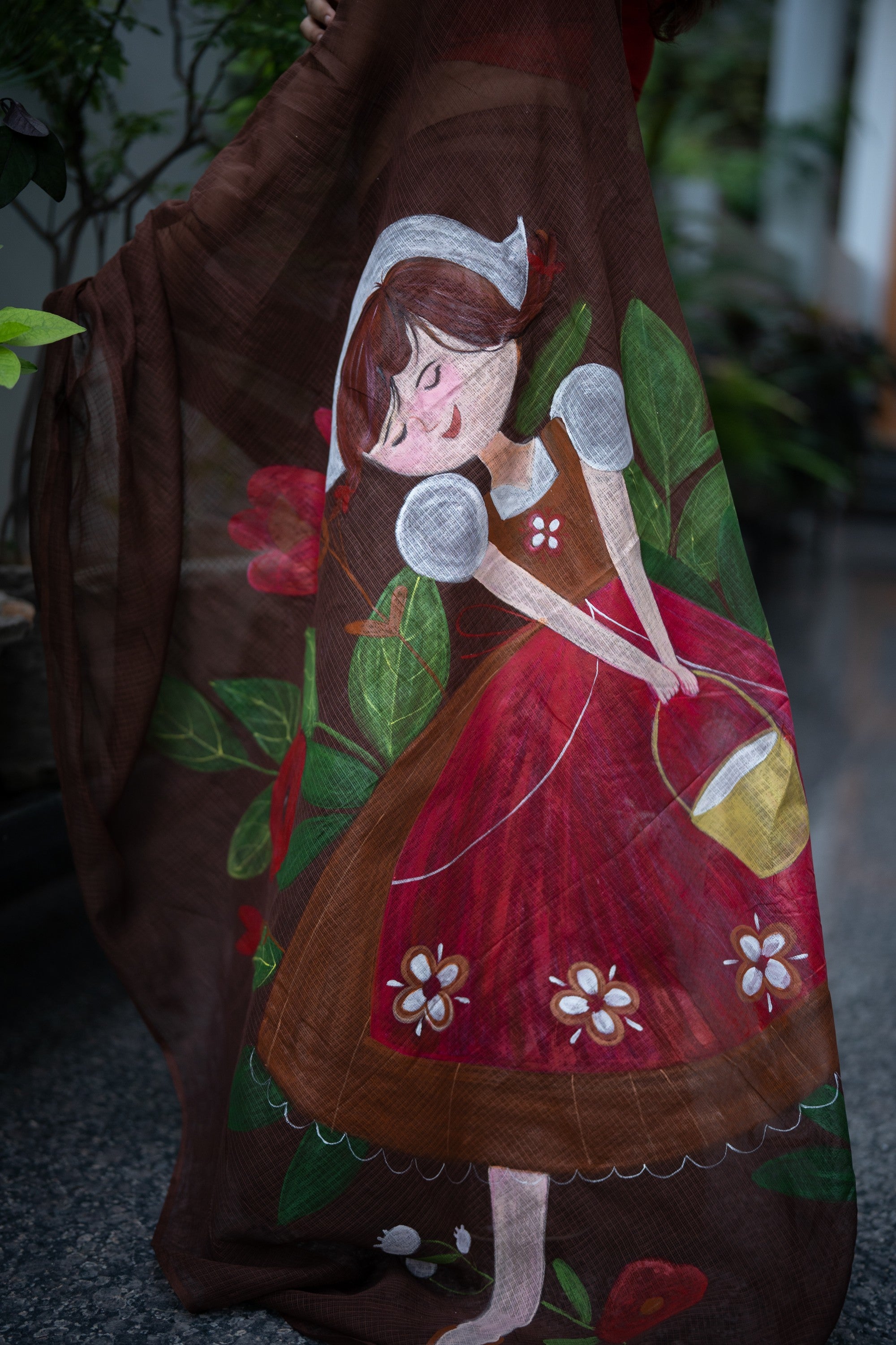 Happy Me- Handpainted Kota Doria Saree