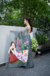 Sleeping Beauty- Handpainted Kota Doria Saree
