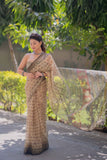 Vanaja - Elephant Print Kota Doria Saree